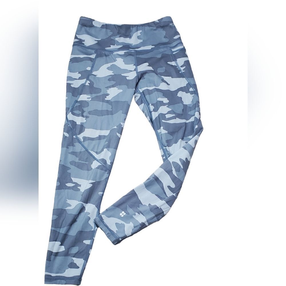 Sweaty Betty Power Hold Gray Camo 7/8 Leggings